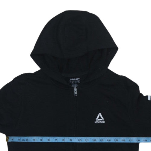 Reebok Teens Black Full Zip Hoodie 164 Regular Fit Sportswear