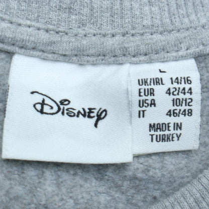 Disney Women Grey Lilo & Stitch Pullover Sweatshirt Size L