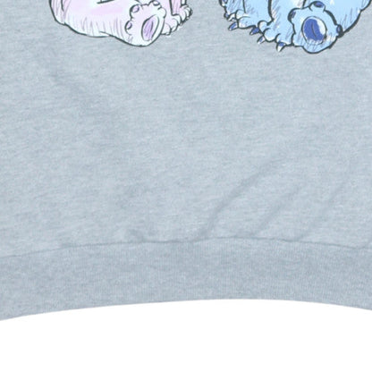 Disney Women Grey Lilo & Stitch Pullover Sweatshirt Size L