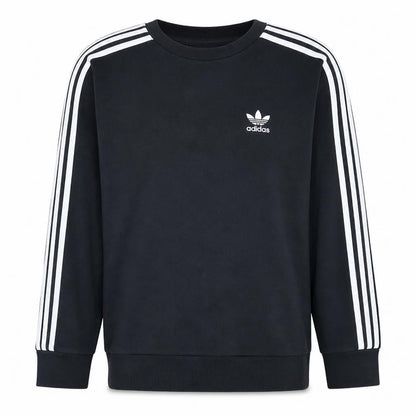 adidas Teens Black 12 Pullover Crew Neck Sweatshirt