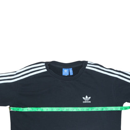 adidas Teens Black 12 Pullover Crew Neck Sweatshirt