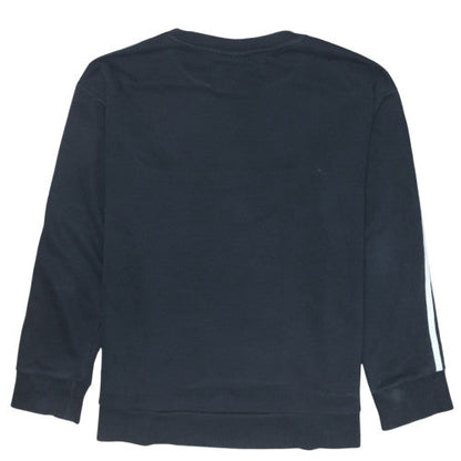 adidas Teens Black 12 Pullover Crew Neck Sweatshirt