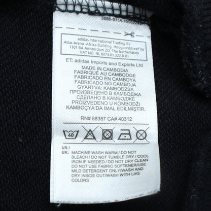 adidas Teens Black 12 Pullover Crew Neck Sweatshirt