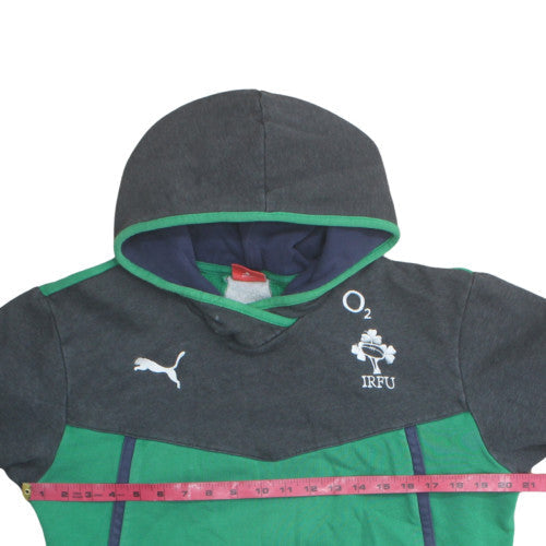 Puma Men’s Green Rugby IRFU Hoodie M Pullover Fleece Sweatshirt