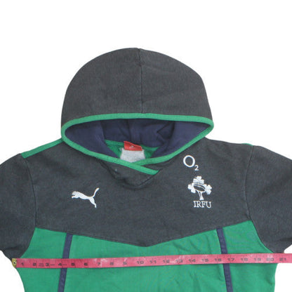 Puma Men’s Green Rugby IRFU Hoodie M Pullover Fleece Sweatshirt