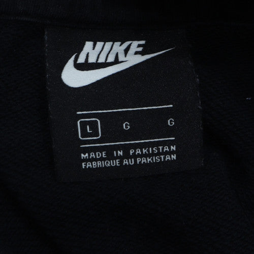 Nike Men's Black Pullover Hoodie L Fleece Sportswear Sweatshirt