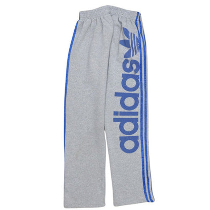 Adidas Men’s Grey Track Pants L Elastic Waist Fleece Comfort