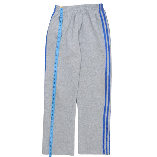 Adidas Men’s Grey Track Pants L Elastic Waist Fleece Comfort