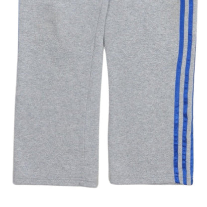Adidas Men’s Grey Track Pants L Elastic Waist Fleece Comfort