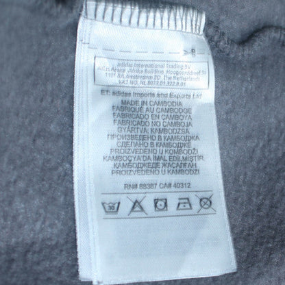 Adidas Mens Grey Full Zip Hoodie Size M Sports Fleece Sweatshirt