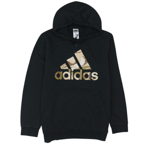Adidas Men’s Black Pullover Hoodie L Logo Fleece Sportswear