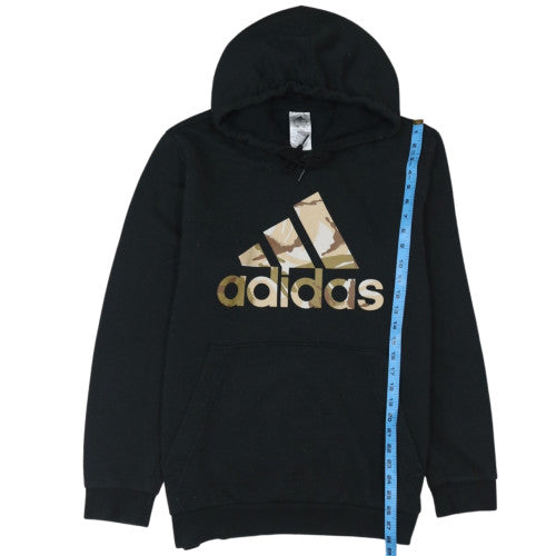Adidas Men’s Black Pullover Hoodie L Logo Fleece Sportswear