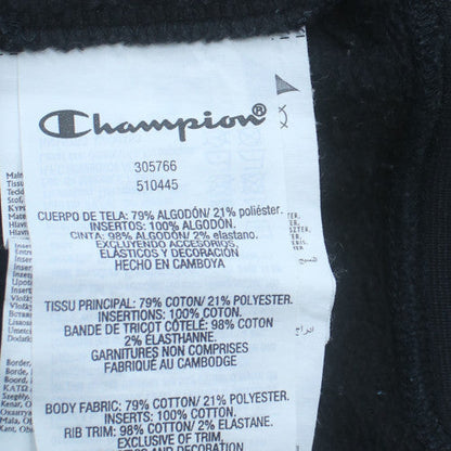 Champion Boys Black 2XL Crew Neck Pullover Sweatshirt with Logo