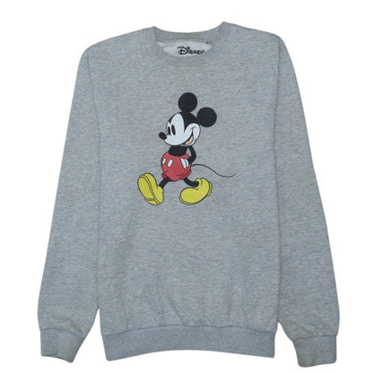 Disney Women Grey Mickey Mouse Pullover Sweatshirt S