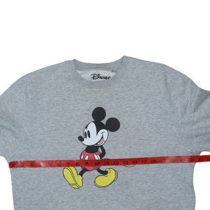 Disney Women Grey Mickey Mouse Pullover Sweatshirt S