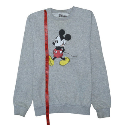 Disney Women Grey Mickey Mouse Pullover Sweatshirt S