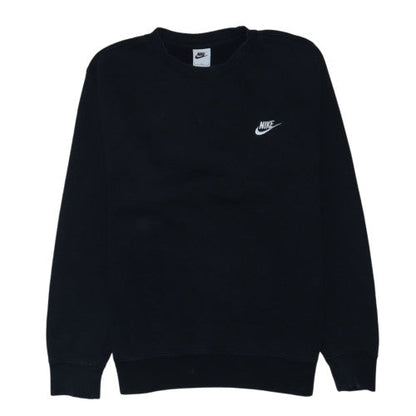 Nike Men's Black Crew Neck Sweatshirt Cotton Blend Pullover M