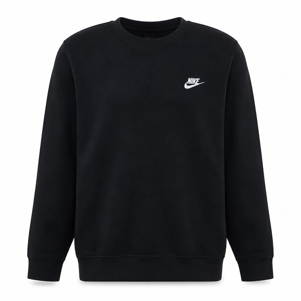 Nike Men's Black Crew Neck Sweatshirt Cotton Blend Pullover M