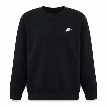 Nike Men's Black Crew Neck Sweatshirt Cotton Blend Pullover M