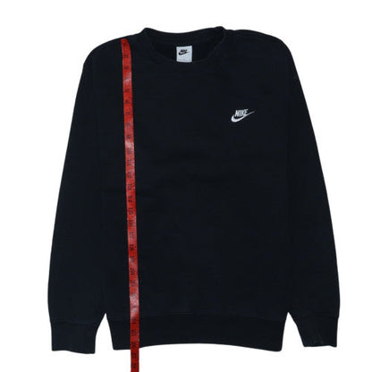 Nike Men's Black Crew Neck Sweatshirt Cotton Blend Pullover M