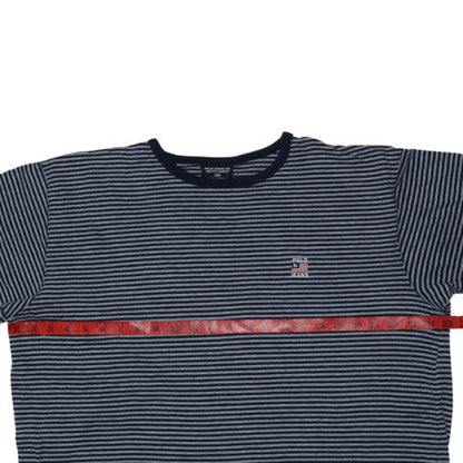 Ralph Lauren Polo Jeans Men's Navy Striped Cotton T-Shirt Size L