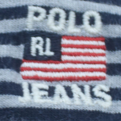 Ralph Lauren Polo Jeans Men's Navy Striped Cotton T-Shirt Size L