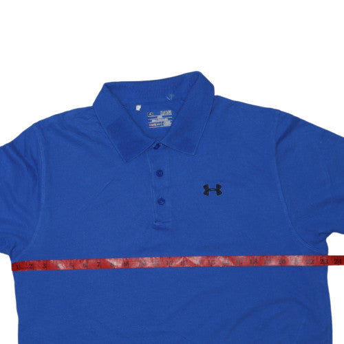 Under Armour Men's Blue HeatGear Polo Shirt XL Loose Fit