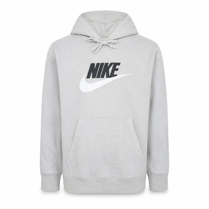Nike Men's Grey Pullover Hoodie L Hooded Fleece Sweatshirt