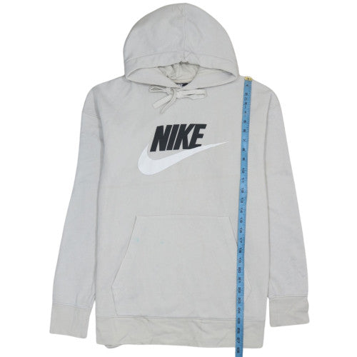 Nike Men's Grey Pullover Hoodie L Hooded Fleece Sweatshirt