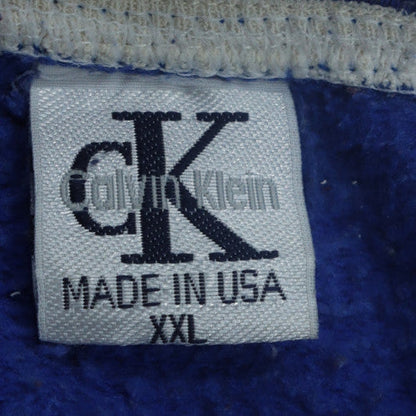 Calvin Klein Jeans Men's Blue XXL Crew Neck Sweatshirt Logo Embroidered