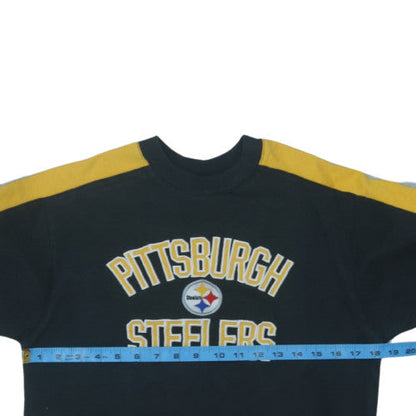 Reebok NFL Pittsburgh Steelers Boys Black Yellow Large Sweatshirt