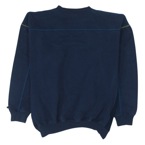FUBU Mens Blue 2XL Pullover Sweatshirt 90s Graphic Logo Vintage