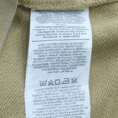 Nike Men's Beige Logo Crew Neck Pullover Sweatshirt M