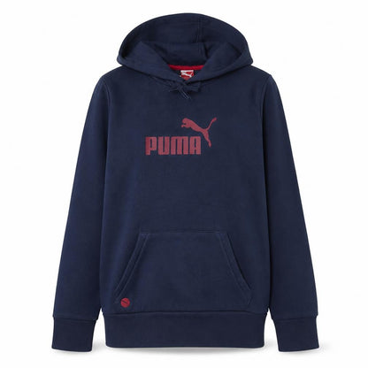 Puma Womens Navy Blue Pullover Hoodie UK 16 Cotton Blend Logo