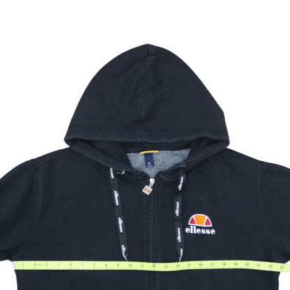 Ellesse Men's Black Full Zip Hoodie XL Fleece Logo Sweatshirt