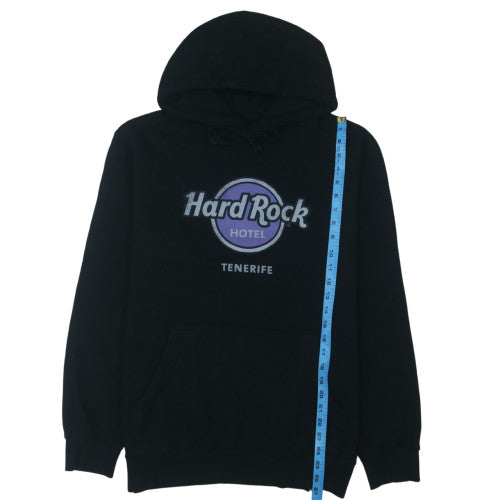 Hard Rock Hotel Men’s Black Pullover Hoodie Large Graphic Music Sweatshirt