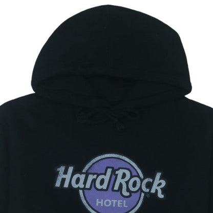 Hard Rock Hotel Men’s Black Pullover Hoodie Large Graphic Music Sweatshirt