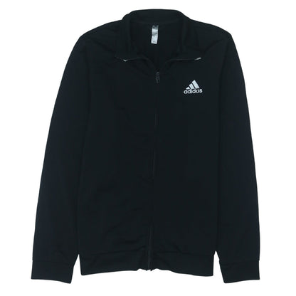 Adidas Men's Black Track Jacket L Full Zip Activewear