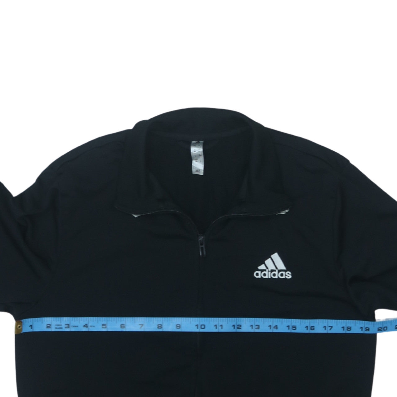 Adidas Men's Black Track Jacket L Full Zip Activewear