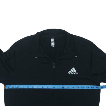 Adidas Men's Black Track Jacket L Full Zip Activewear