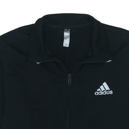 Adidas Men's Black Track Jacket L Full Zip Activewear