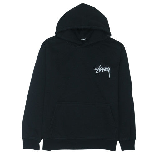 Stussy Mens Black M Pullover Hoodie Graphic Print Fleece
