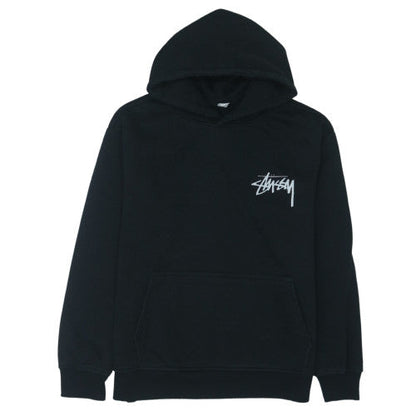 Stussy Mens Black M Pullover Hoodie Graphic Print Fleece