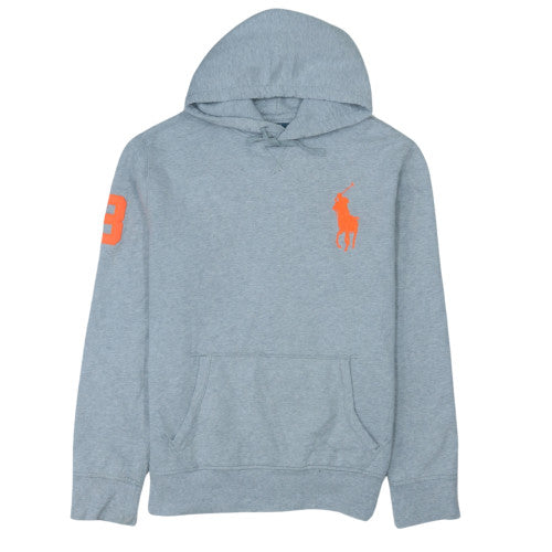 Polo Ralph Lauren Men's Grey Hoodie L Pullover Logo Design