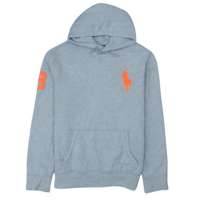 Polo Ralph Lauren Men's Grey Hoodie L Pullover Logo Design