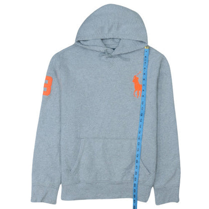 Polo Ralph Lauren Men's Grey Hoodie L Pullover Logo Design