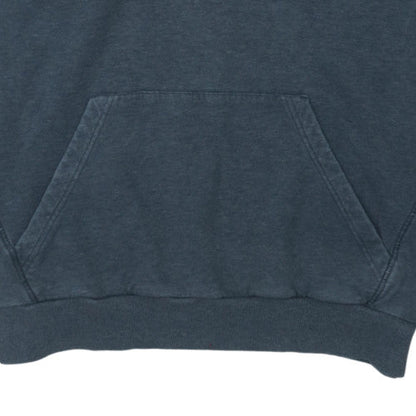 Adidas Men's Blue XL Pullover Hoodie with Logo and Drawstring