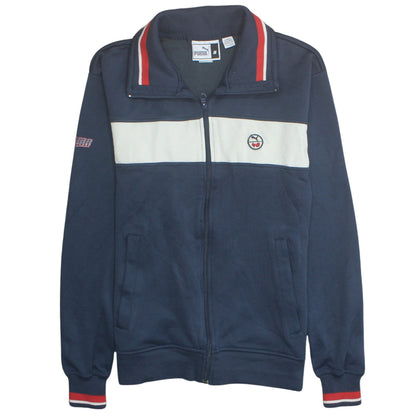 Puma Men's Blue Full Zip Track Sweatshirt M Logo Sports Top