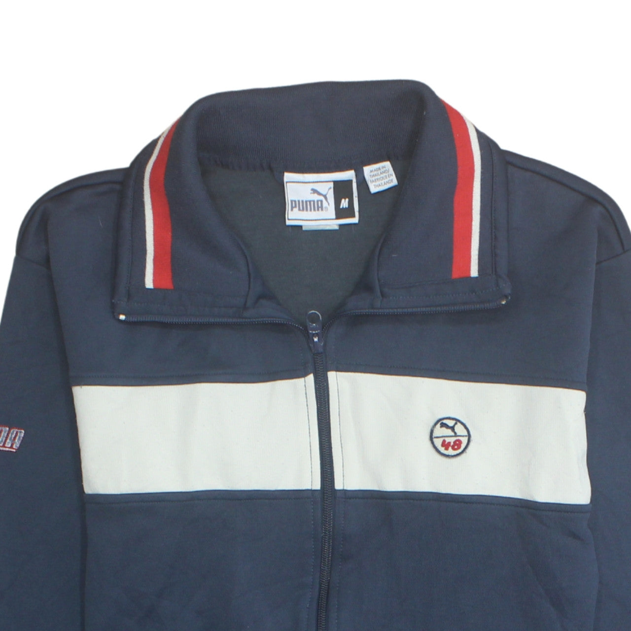 Puma Men's Blue Full Zip Track Sweatshirt M Logo Sports Top