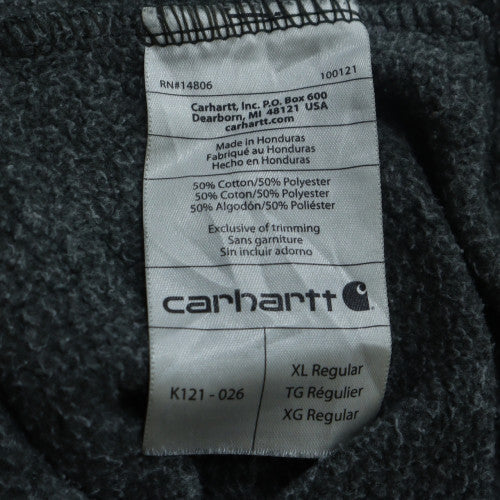 Carhartt Men’s Grey Pullover Hoodie XL Regular Heavyweight Cotton Blend